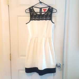 Black Crochet Lace Accent Dress